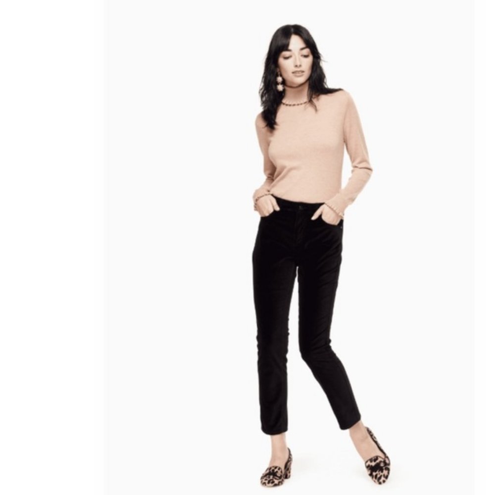 NWT Kate Spade Black Velveteen Pants size 31